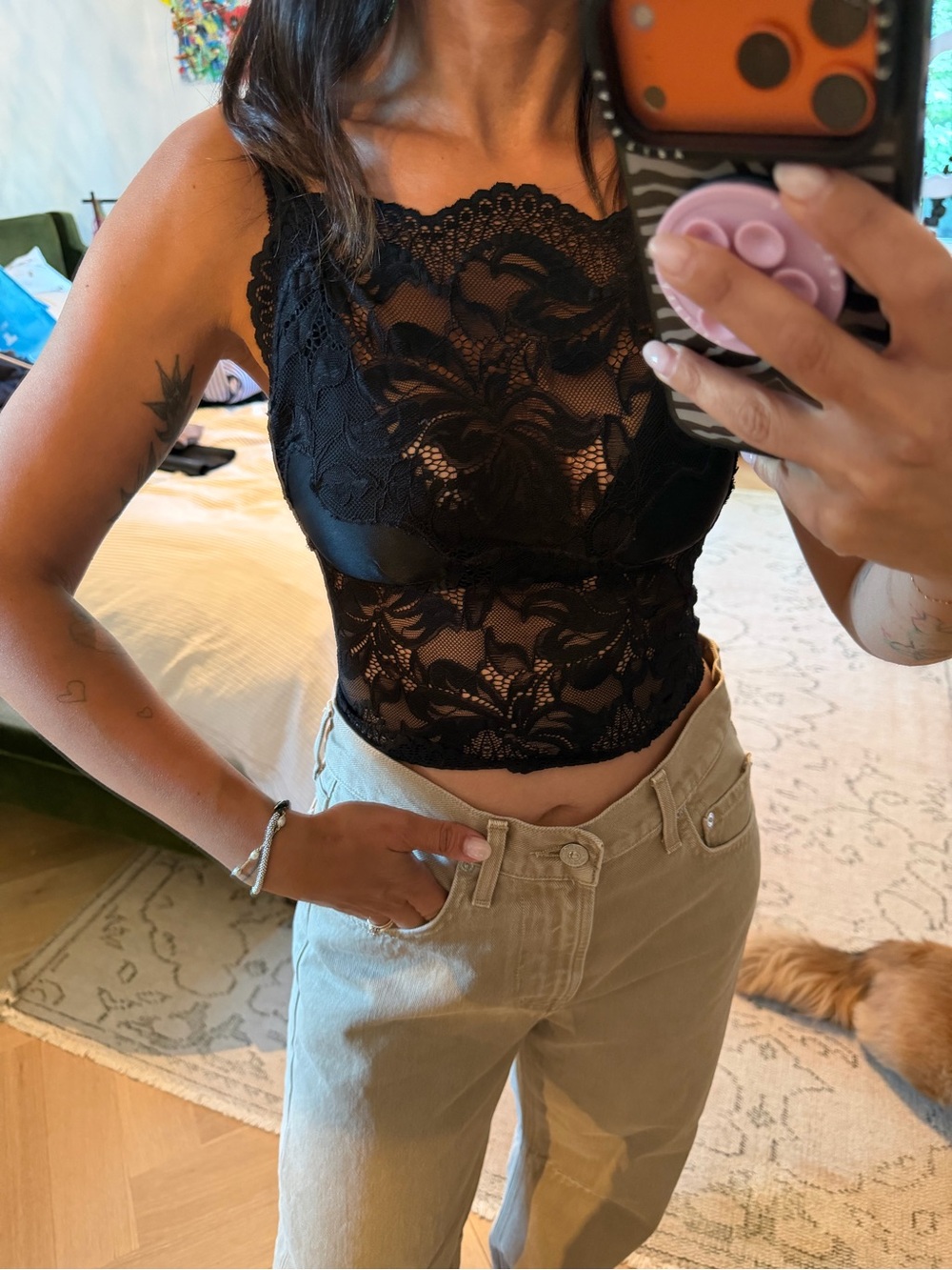 Paco Rabanne lace crop top
